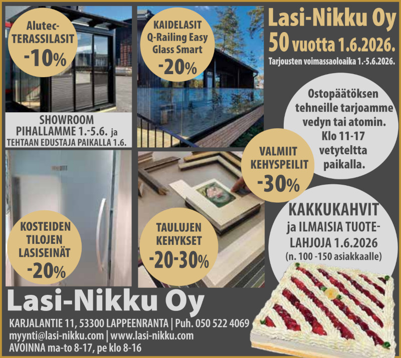 Lasi-Nikku 50 vuotta juhlatarjous
